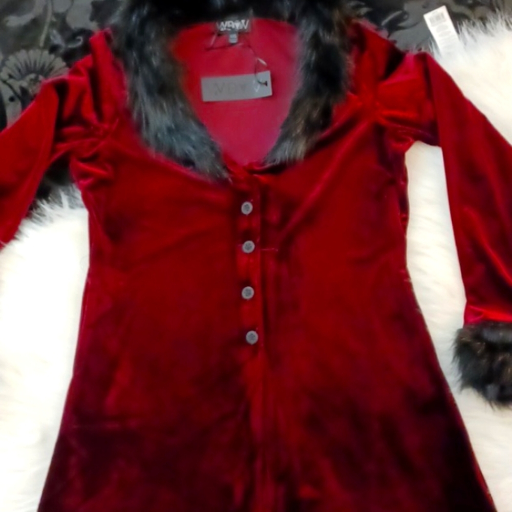 DOLLSKILL WIDOW XXL ASHES OF DESPAIR DUSTER JACKET BURGUNDY VELVET BUTTON FRONT
